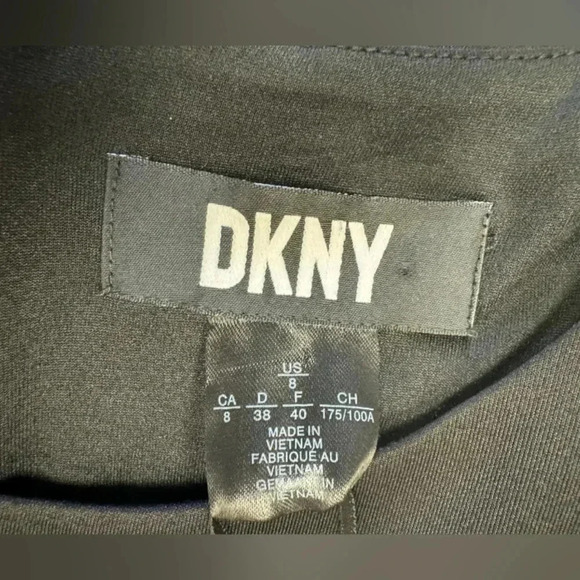 DKNY NWT Dress Fit & Flare Sleeveless Zipper Black Midi Size 8 - Picture 11 of 12